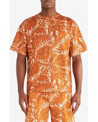Etro - Floral Foliage Print T-Shirt - Lyst