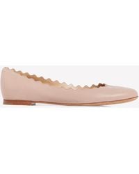 Chloé - Lauren Leather Ballet Flats - Lyst