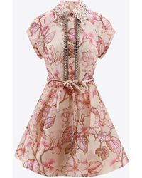 Zimmermann - Matchmaker Floral Print Flip Mini Dress - Lyst