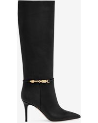 Gianvito Rossi - Carrey 85 Calf Leather Knee-High Boots - Lyst
