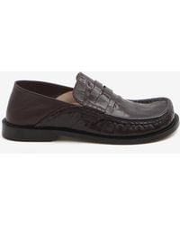 Loewe - Campo Leather Loafers - Lyst