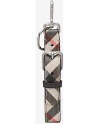 Burberry - Check-Pattern Keychain Strap - Lyst