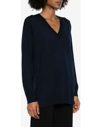 P.A.R.O.S.H. - Linfa V-Neck Wool Blend Sweater - Lyst