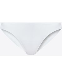 Dolce & Gabbana - Bikini Bottom With Dg Logo Applique - Lyst