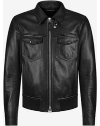 Tom Ford - Nappa Leather Zip-Up Jacket - Lyst