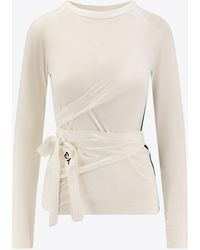 Y-3 - Long-Sleeved Wrap T-Shirt - Lyst