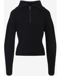 Lemaire - Half-Zip Wool Sweater - Lyst