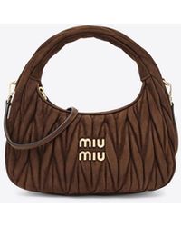 Miu Miu - Small Wander Suede Top Handle Bag - Lyst