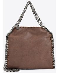 Stella McCartney - Mini Falabella Faux Leather Top Handle Bag - Lyst