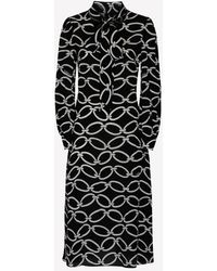 Valentino - Logo Chain 1967 Silk Dress With Scarf Detail - Lyst
