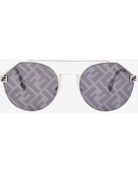 Fendi - Round Metal Sunglasses - Lyst