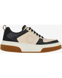 Ferragamo - Ferragamo Cassina Low Croc-embossed Leather Sneaker - Lyst