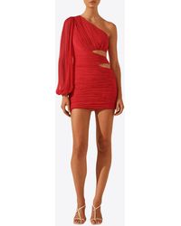 Shona Joy - One-Shoulder Cut-Out Mini Dress - Lyst