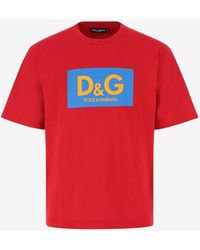 Dolce & Gabbana - Dg Logo Print Crewneck T-Shirt - Lyst