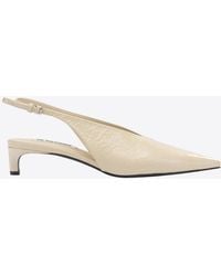 Jil Sander - 50 Leather Slingback Pumps - Lyst