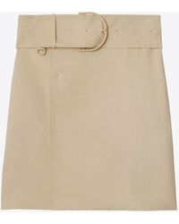 Burberry - Belted Mini Wrap Skirt - Lyst