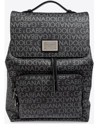 Dolce & Gabbana - Coated Logo Jacquard Backpack - Lyst