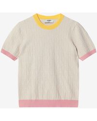 Fendi - Ff Jacquard Knit T-Shirt - Lyst