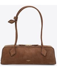 Alaïa - Medium Le Teckel Suede Shoulder Bag - Lyst