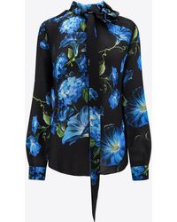 Dolce & Gabbana - Floral Print Silk Shirt - Lyst