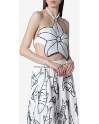 FARM Rio - Coast Stars Cropped Halter Top - Lyst