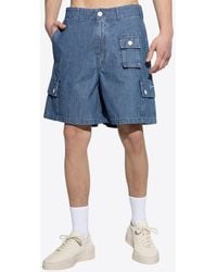 Givenchy - Signature Logo Denim Cargo Shorts - Lyst