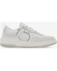 Ferragamo - Gancini Leather Sneakers - Lyst