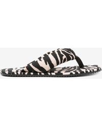 The Attico - Zebra-Print Square Slides - Lyst