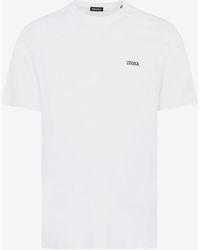 Zegna - Logo Short-Sleeved T-Shirt - Lyst
