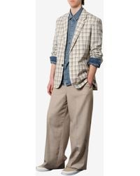 Ami Paris - Madras Check Single-Breasted Blazer - Lyst