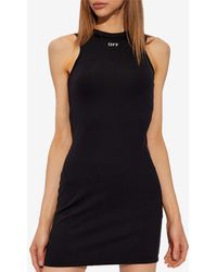 Off-White c/o Virgil Abloh - Sleek Rowing Logo-Print Mini Dress - Lyst
