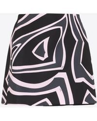 PUCCI - Silk Printed Mini Skirt - Lyst