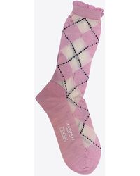 Antipast - Argyle Wool Knitted Socks - Lyst
