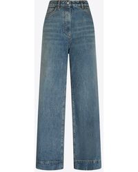 Etro - Pegaso Embroidered Wide-Leg Jeans - Lyst