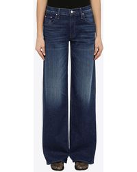 Mother - The Down Low Spinner Heel Wide-Leg Jeans - Lyst