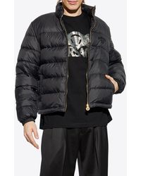 Versace - Barocco Jacquard Zip-Up Puffer Jacket - Lyst