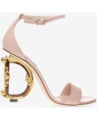 Dolce & Gabbana - Sandals With Decorative Heel - Lyst
