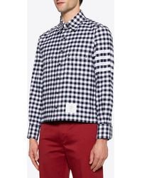 Thom Browne - Gingham Check Long-Sleeved Shirt - Lyst