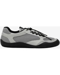 Prada - Speedrock Leather And Mesh Sneakers - Lyst