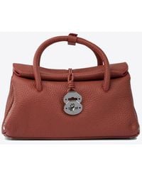 Zanellato - Small Dotta Hammered Leather Top Handle Bag - Lyst