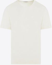 Lemaire - Rib U Neck Short-Sleeved T-Shirt - Lyst