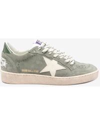 Golden Goose - Ballstar Suede Lace-Up Sneakers - Lyst