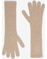 Max Mara - Jock Ribbed Embroidered Gloves - Lyst