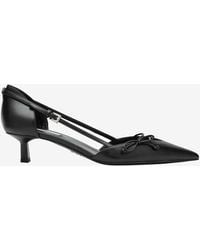 Prada - 45 Side-Open Leather Pumps - Lyst