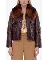Chloé - Short Leather Jacket - Lyst
