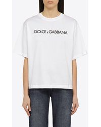Dolce & Gabbana - Logo-Print Crewneck T-Shirt - Lyst