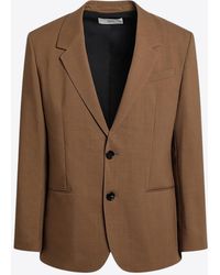 Ami Paris - Single-Breasted Wool Jacket - Lyst