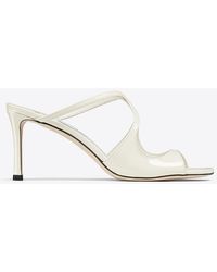 Jimmy Choo - Anise 95 Patent Leather Mules - Lyst