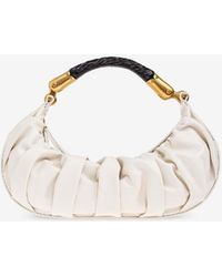 Balmain - Medium Ebene Leather Top Handle Bag - Lyst