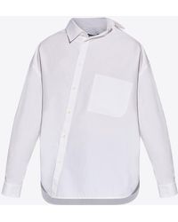 Jacquemus - Cuadro Asymmetrical Long-Sleeved Shirt - Lyst